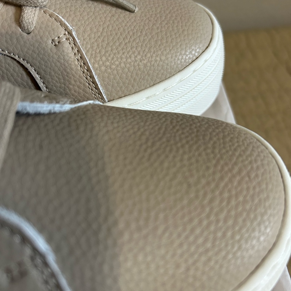 Joy Performance Comfort Leather Sneakers Latte Glitter Heel Platform NWB 9.5 - Picture 8 of 9